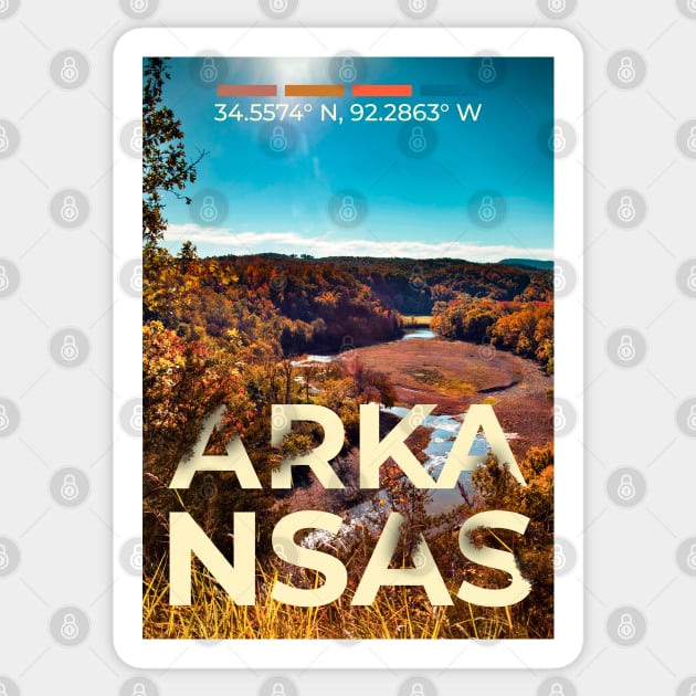 Arkansas Travel Poster Sticker by mardavemardave